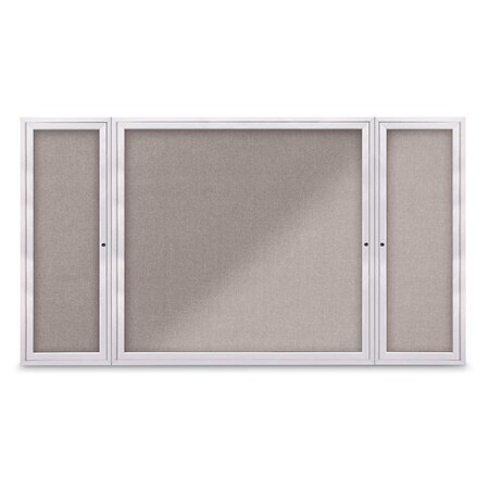 United Visual Products Indoor Enclosed Combo Board, 48"x36", Gold Frame/Green & Cobalt UVCB4836G-GREEN-COBACC